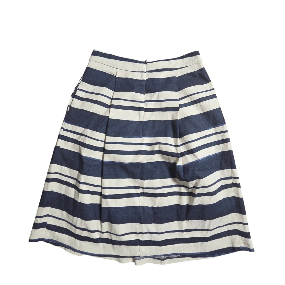 Zara Basic Womens Striped Pleated A-Line Skirt S 2490/136/066 Nautical Prep NWT